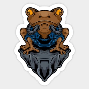 frog ninja robotic Sticker